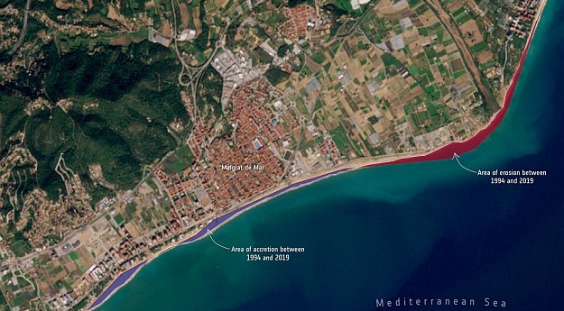ESA project measures shoreline changes