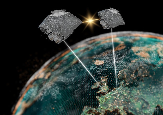 Artist’s impression of two of BAE Systems’ Azalea satellites.