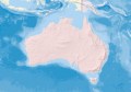 A map of Australia and the seabed surrounding the continent