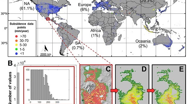 New map shows global land subsidence rates