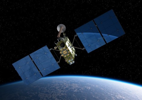 Artist's impression of a satellite orbiting the Earth