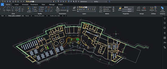 Screenshot of the BricsCAD software, used by the SADB directional drilling company.