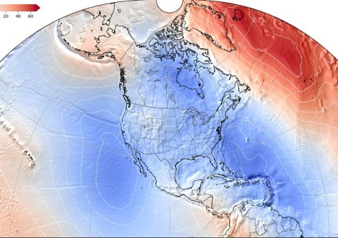 A map of North America, showing GEOID0222 information.
