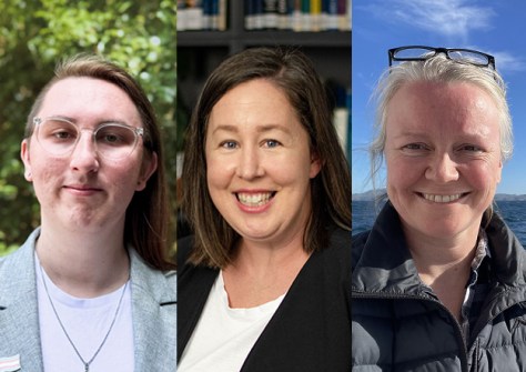 Headshots of three women for International Women's Day