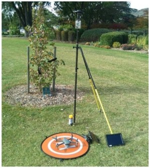 Surveying equipment set up for the SouthPAN L1 SBAS test