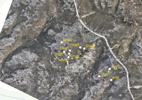 Drone imagery picks up dangerous mineshafts