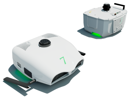 Two small, white LiDAR of the kind that will be used for coastal LiDAR mapping
