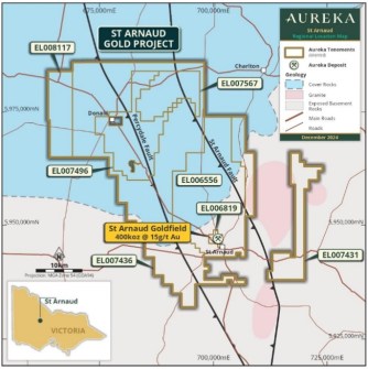 A map of Victoria showing the location of the mine scanned using LiDAR and photogrammetry