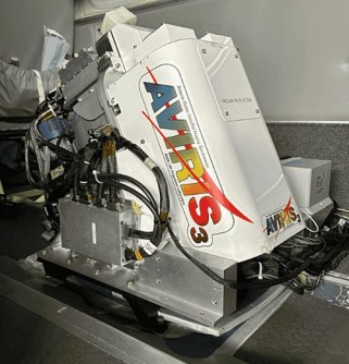 A photograph of the AVIRIS-3 instrument, which looks like a large piece of electrical and mechanical equipment