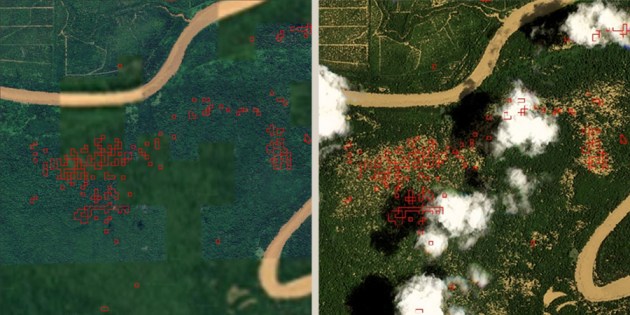 A satellite image of forest