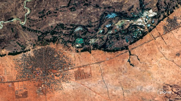 A satellite image of Ambursu in Nigeria