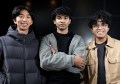 Hyades co-founders Jimin Seo, Ashin Alex and Sam Kurian standing next to each other