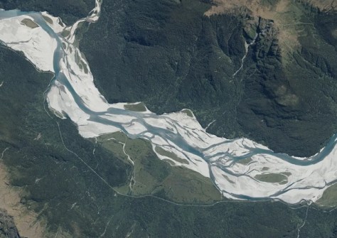 Aerial imagery of part of New Zealand's west coast