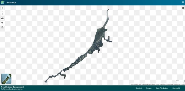 Aerial imagery of New Zealand's coast