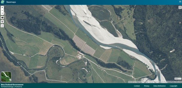 Aerial imagery of part of New Zealand's west coast