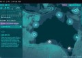 A screenshot from the Reef Life Explorer platform’s graphical representation of data, showing the outline of Australia with locations marked where data is available