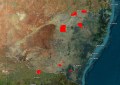 A map of NSW with areas marked in red where updated imagery is available.