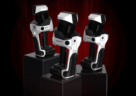 A product shot of the three C10 SLAM scanners
