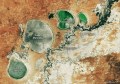 A satellite image of the Menindee Lakes system