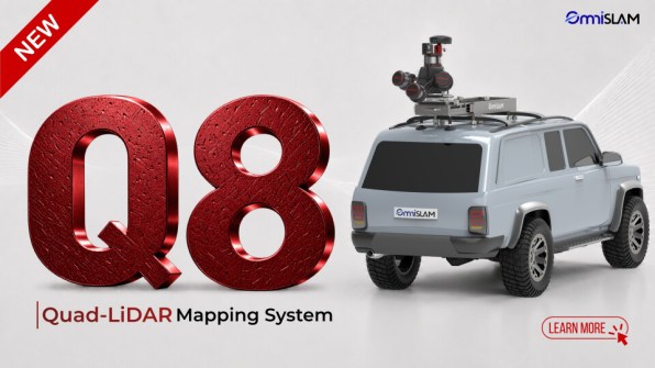 A graphic showing one of the products on display at INTERGEO, being the Q8 vehicle-mounted LiDAR scanner