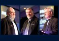 A montage of three men who have been made Fellows of S+SNZ