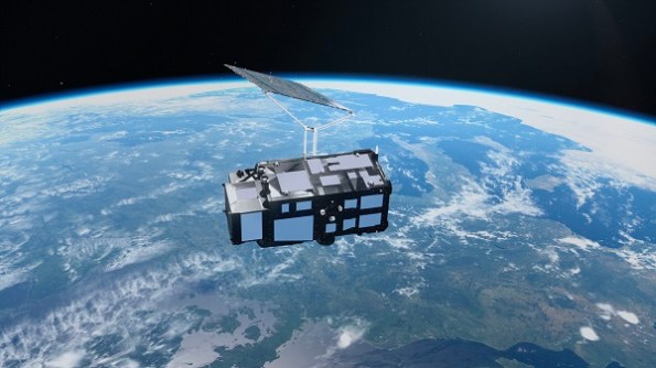 An artist’s impression of Sentinel-3C in orbit with the Earth below