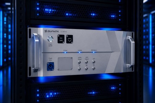 A rack-mount electronics timing module
